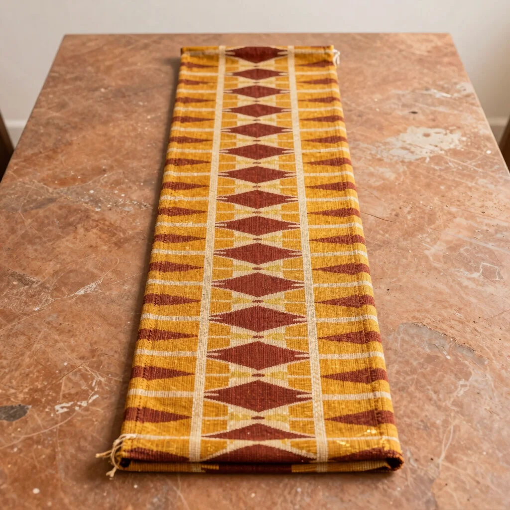 Handwoven Kente Stripe Table Runner